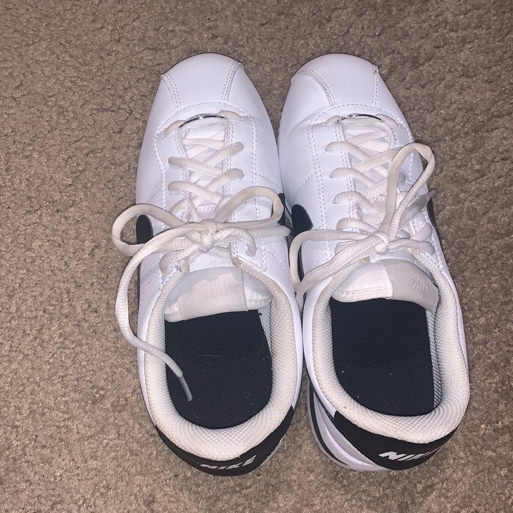 Nike Cortez black and white grade school